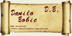 Danilo Bobić vizit kartica